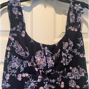 Roz & Ali navy floral midi dress, size 12.